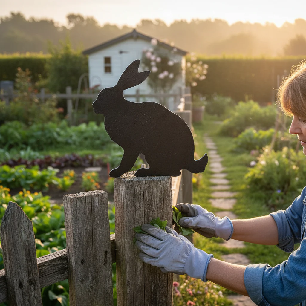 Premium Rabbit Silhouette Art Piece - Approx 195 x 195mm for Decorative Use - High-Quality Professional Grade for Industrial and Commercial Applica...
