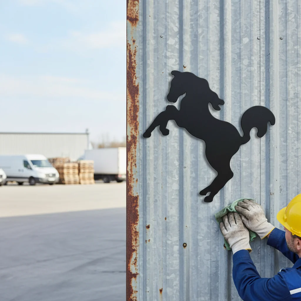 Premium Rearing Horse Silhouette 230mm x 230mm for Elegant Decor and Art Display