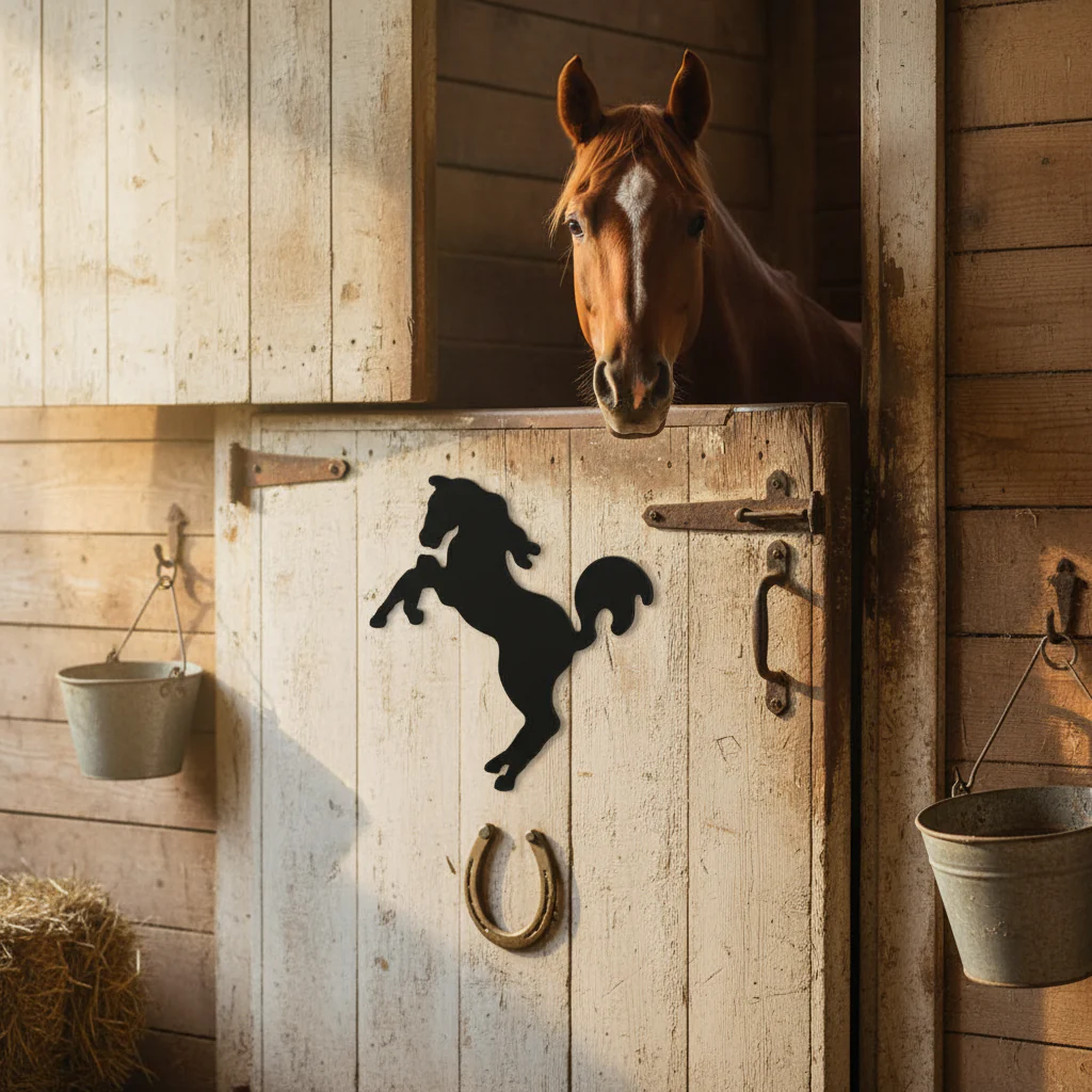 Premium Rearing Horse Silhouette 230mm x 230mm for Elegant Decor and Art Display - Image 2