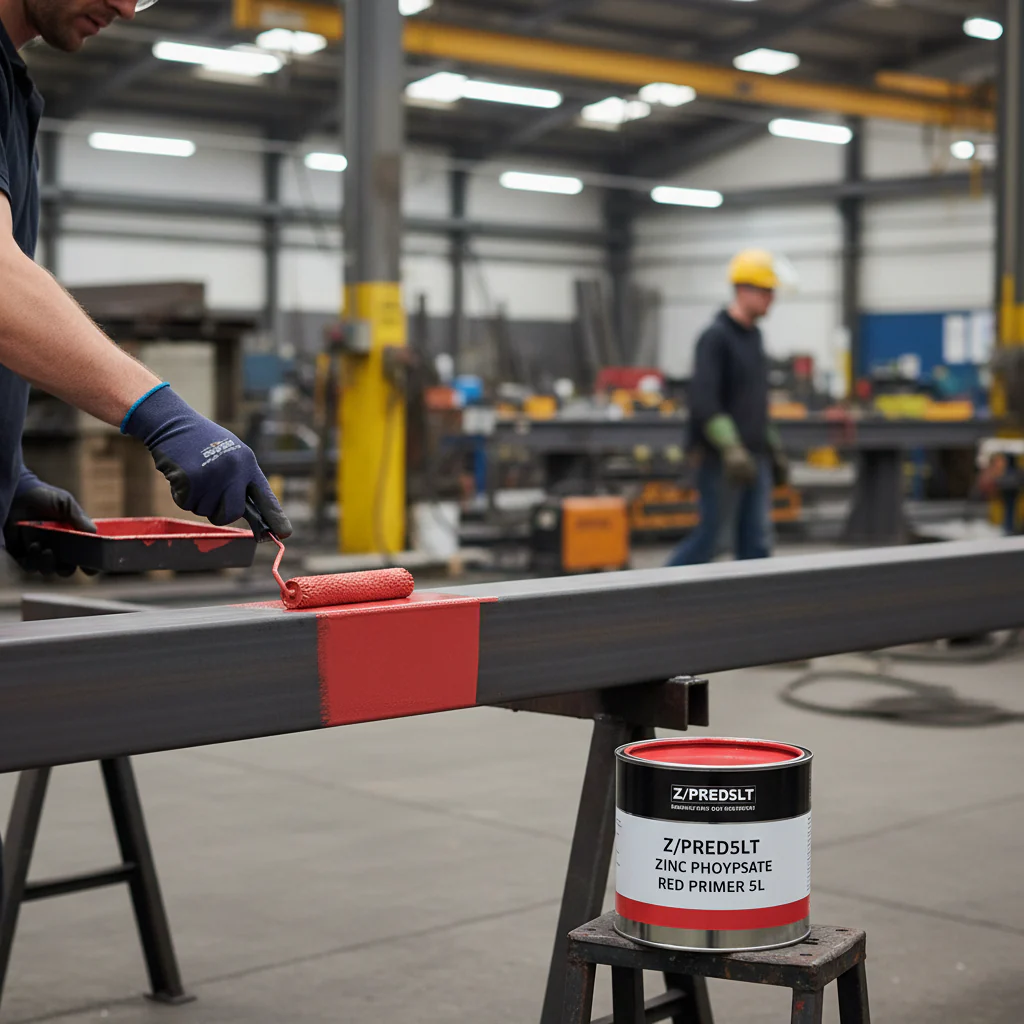 Premium Red Zinc Phosphate Primer Paint 5L - Quick Drying, Anti-Corrosive for Metal Surfaces - Image 2