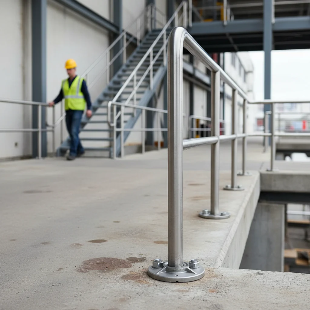 Premium Round Post Base Plate 100mm Diameter for 42.4mm Tube - 316 Stainless Steel with Raw Finish - Image 2