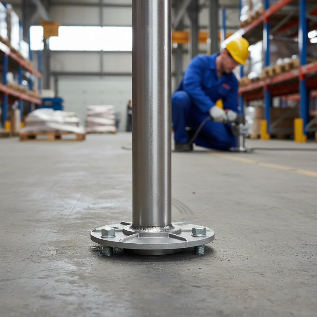 Premium Round Post Base Plate 120mm Diameter for 48.3mm Tube with 316 Stainless Steel Construction