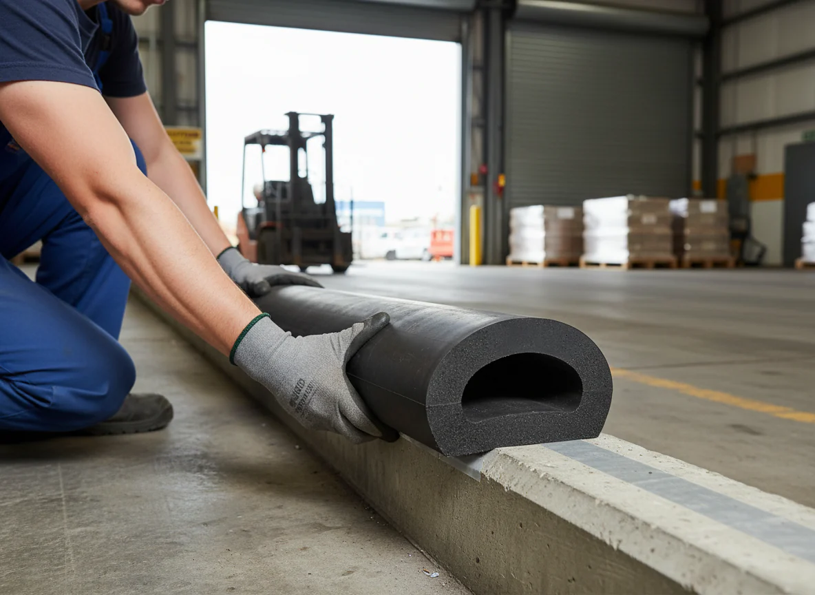 Premium Rubber Extrusion 70 x 70 mm, 2400 mm Long - High-Performance Impact Absorption for Versatile Applications
