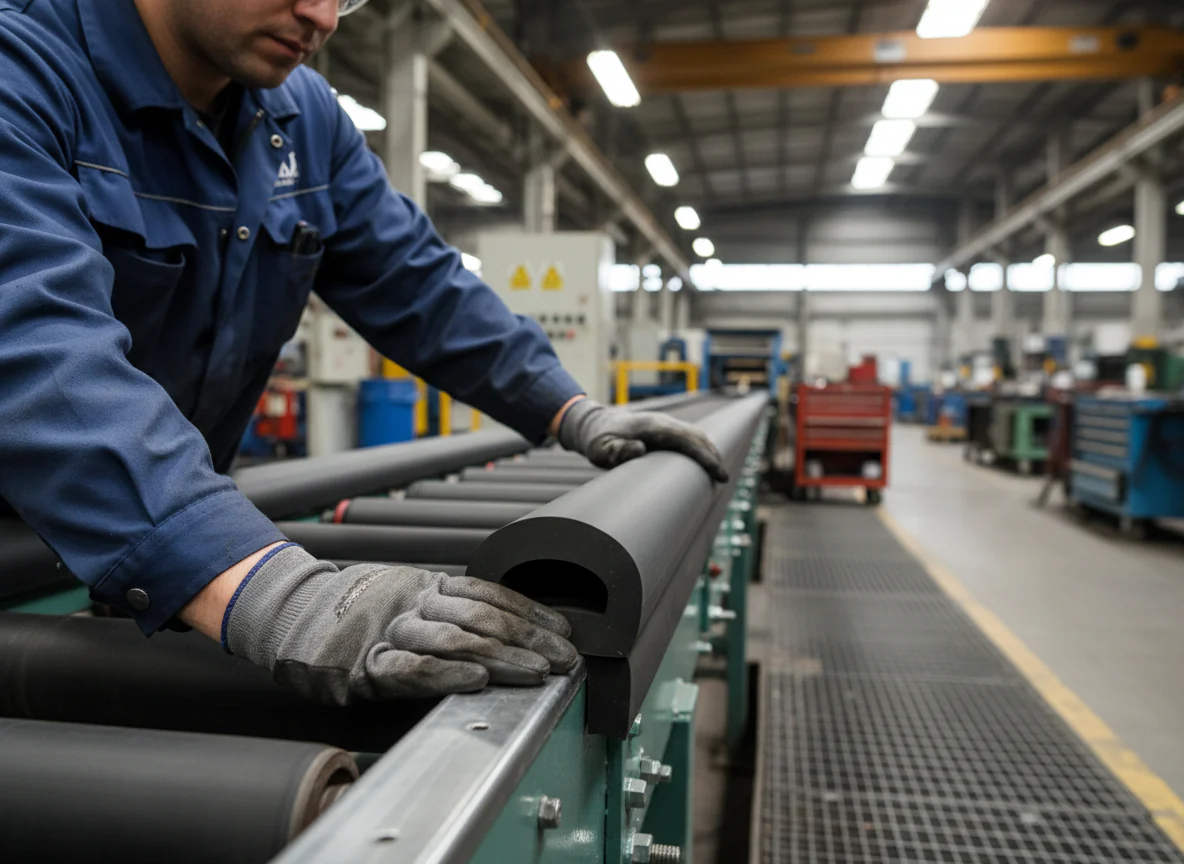 Premium Rubber Extrusion for Impact Absorption - 96 x 84 x 2500 mm, 20 kg Weight, Versatile Protection Solution