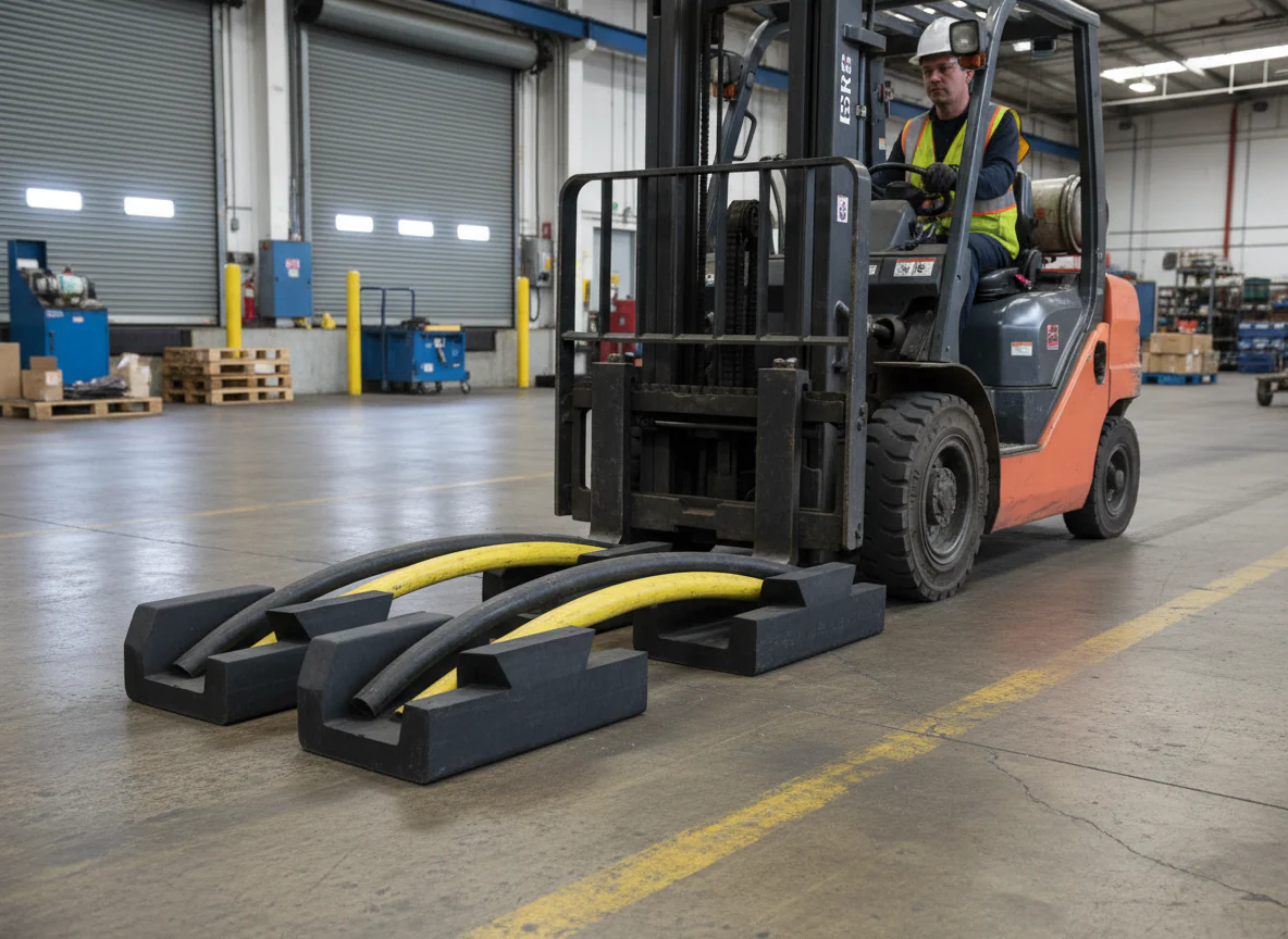 Premium Extendable Rubber Hose Ramp - Modular System for Cables and Hoses with Max Load of 44 Tonnes - Image 2