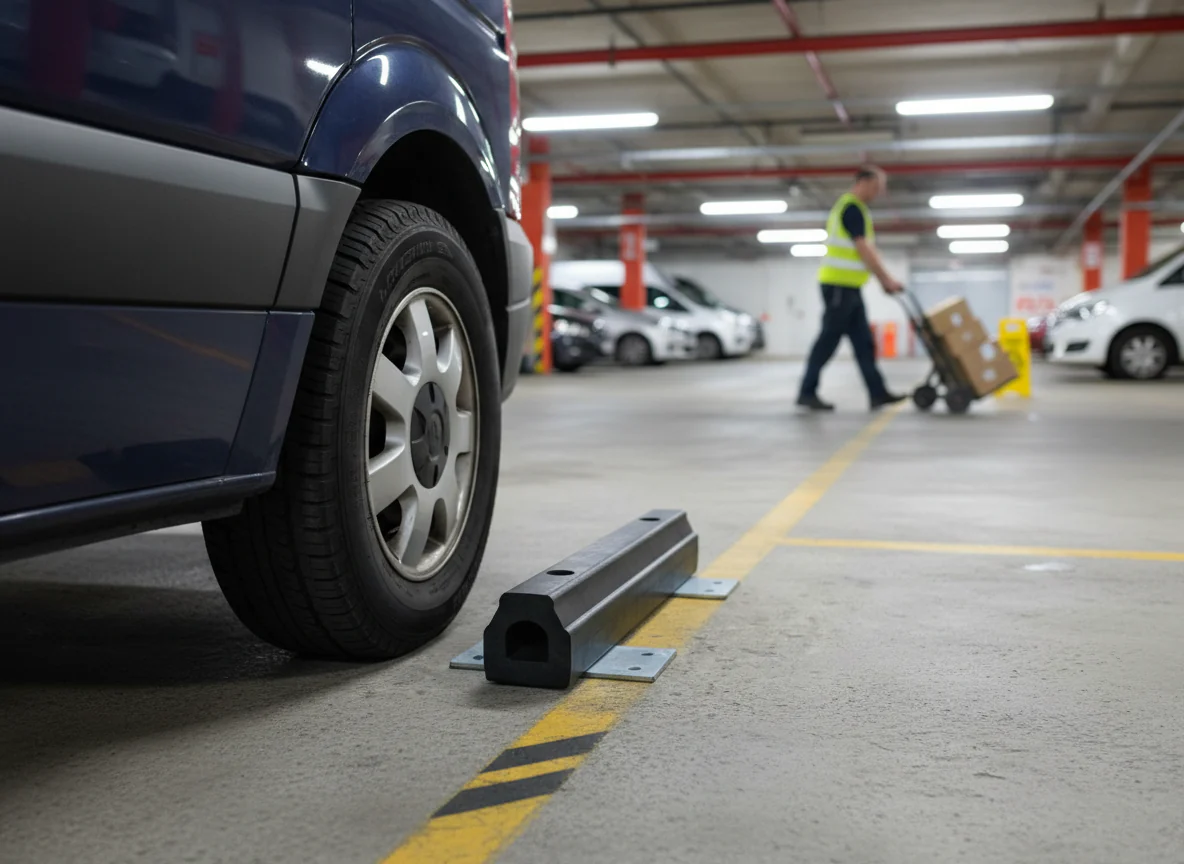 Premium Rubber Kerb Protection – 1m Extruded with Fixing Plates for Parking Bays - Image 2