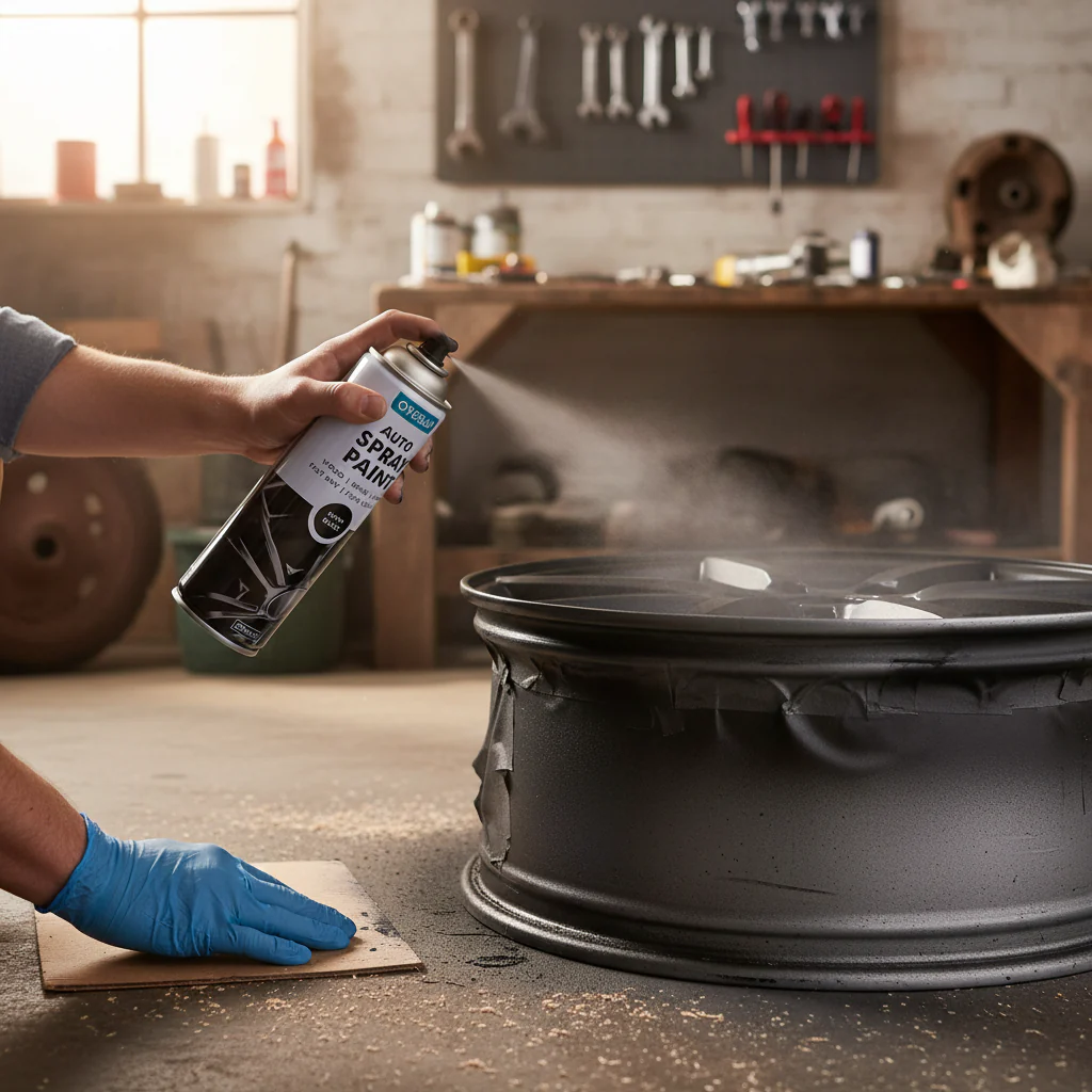 Premium Satin Black Spray Paint 250ml for Interior & Exterior Use on Metal, Wood, and Brick Surfaces