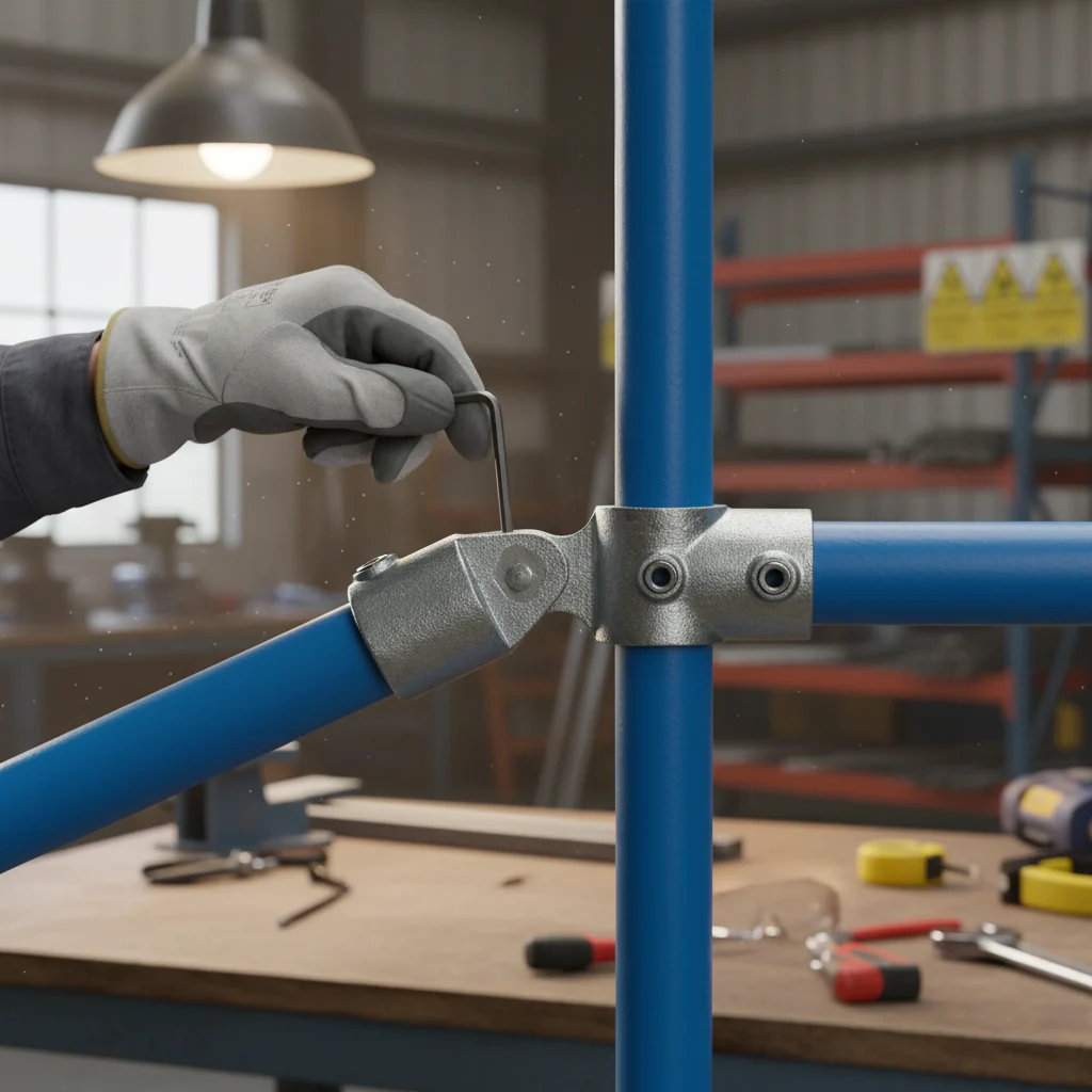Premium Short Tee with Swivel Connection for 48.3mm Tube - Ideal for Staircase Top Rails and Level Sections