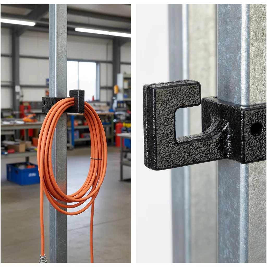 Premium Side Hook Clip for 25mm Square Box Section - Durable Design for Easy Chain Removal
