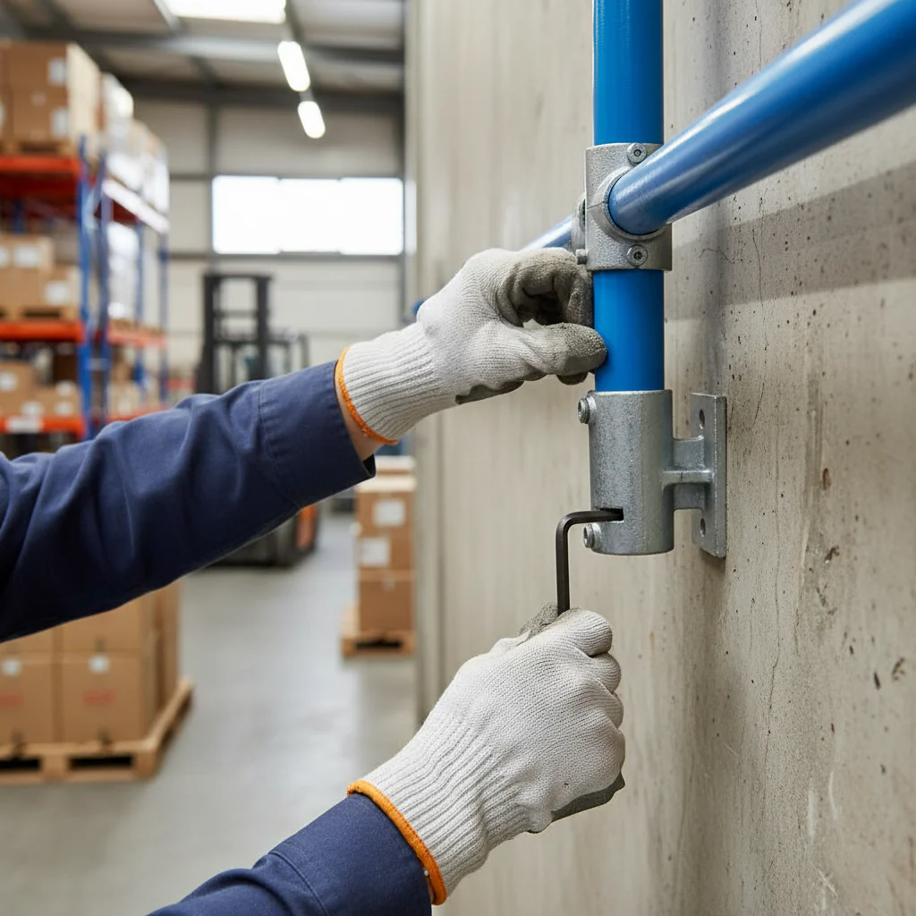 Premium Side Vertical Wall Support Fixing for 33.7mm Tube - Durable and Reliable Attachment Solution