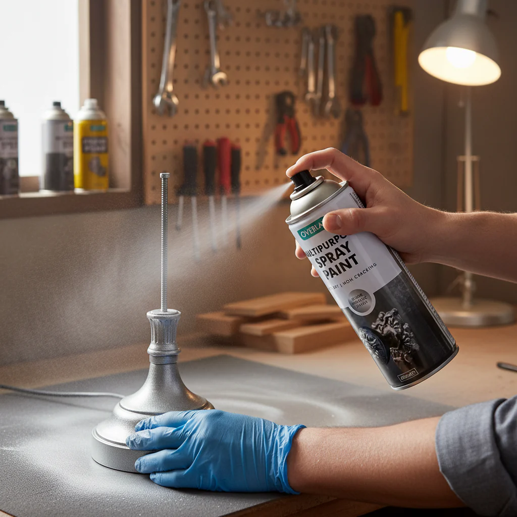 Premium Silver Metallic Spray Paint 400ml for Interior and Exterior Surfaces, Ideal for Metal, Wood, and Brick