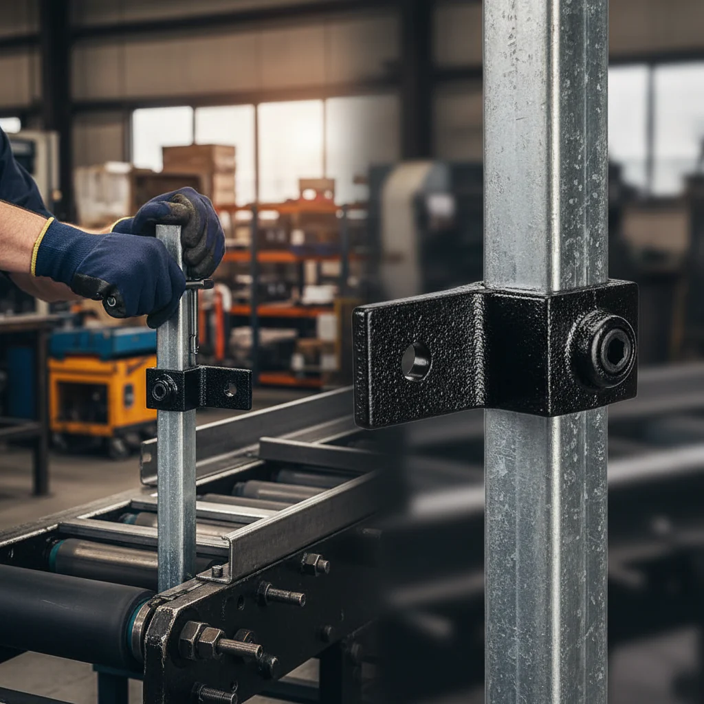 Premium Single Lugged Bracket for 25mm Square Box Section - Durable Fixed Mounting Solution for Boards and Panels