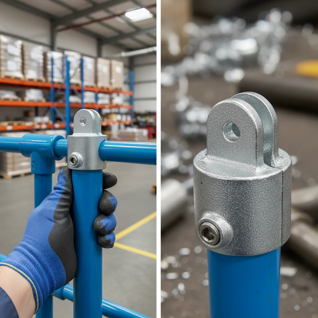 Premium Heavy Duty Single Swivel Connector for 42.4mm Tube - Versatile Fitting for Structural Applications