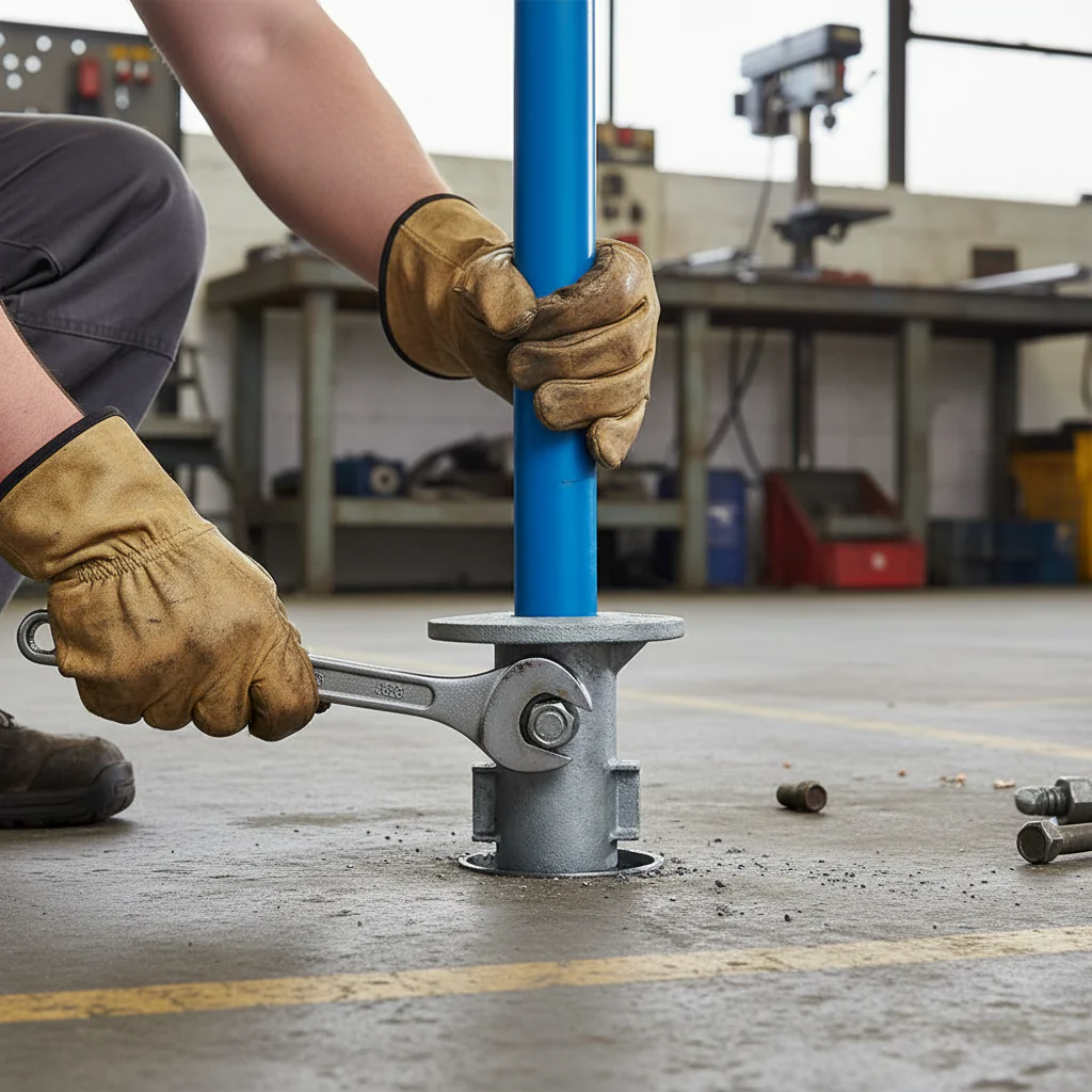 Premium Sinkable Base Ground Socket for 42.4mm Tube - Concrete Installation for Secure Post Support