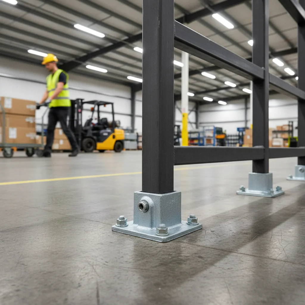 Premium Square Key Clamp Footplate Base for 40mm Box Section - Heavy Duty End Termination Solution - Image 2