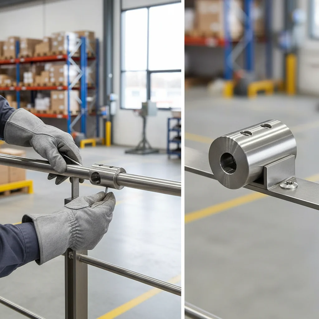 Premium 316 Stainless Steel Bar Holder with 12mm Through Hole and Satin Finish for Flat Posts