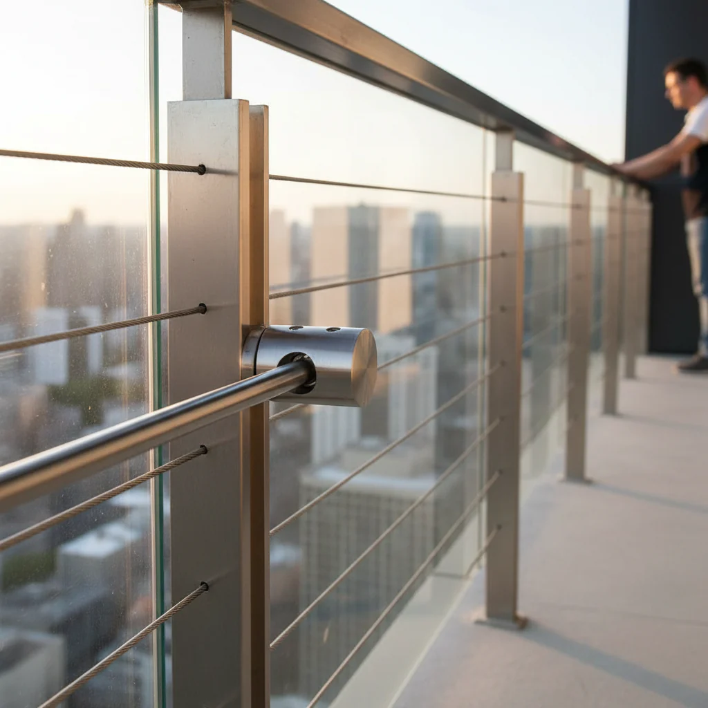 Premium 316 Stainless Steel Bar Holder with 12mm Through Hole and Satin Finish for Flat Posts - Image 2