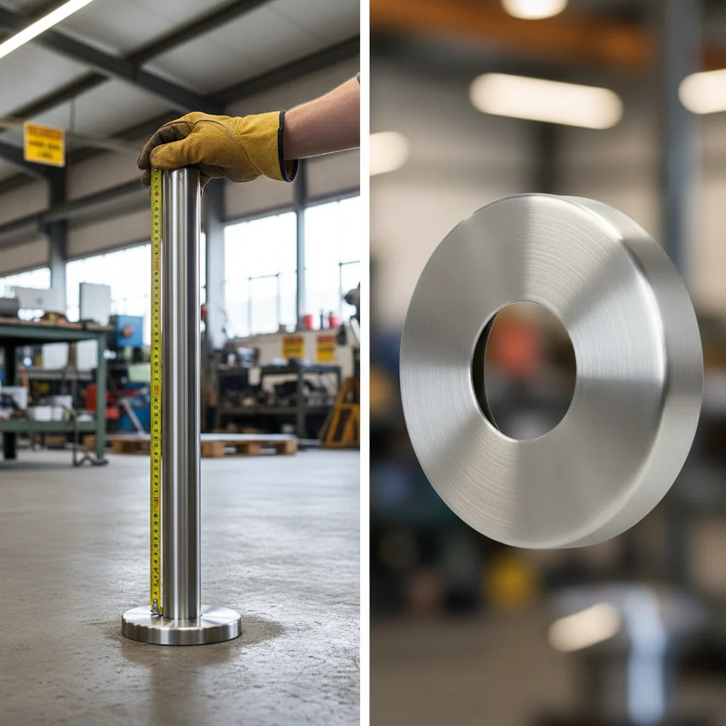 Premium Stainless Steel Base Cover Plate 105mm Diameter for 42.4mm Tube with Satin Finish