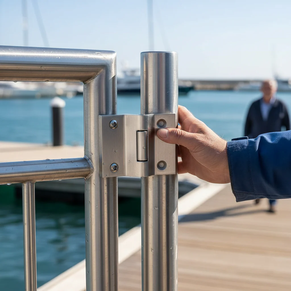 Premium 316 Stainless Steel Gate Hinge for 42.4mm Tube - Durable and Weather-Resistant Design for Secure Gate Operation - Image 2