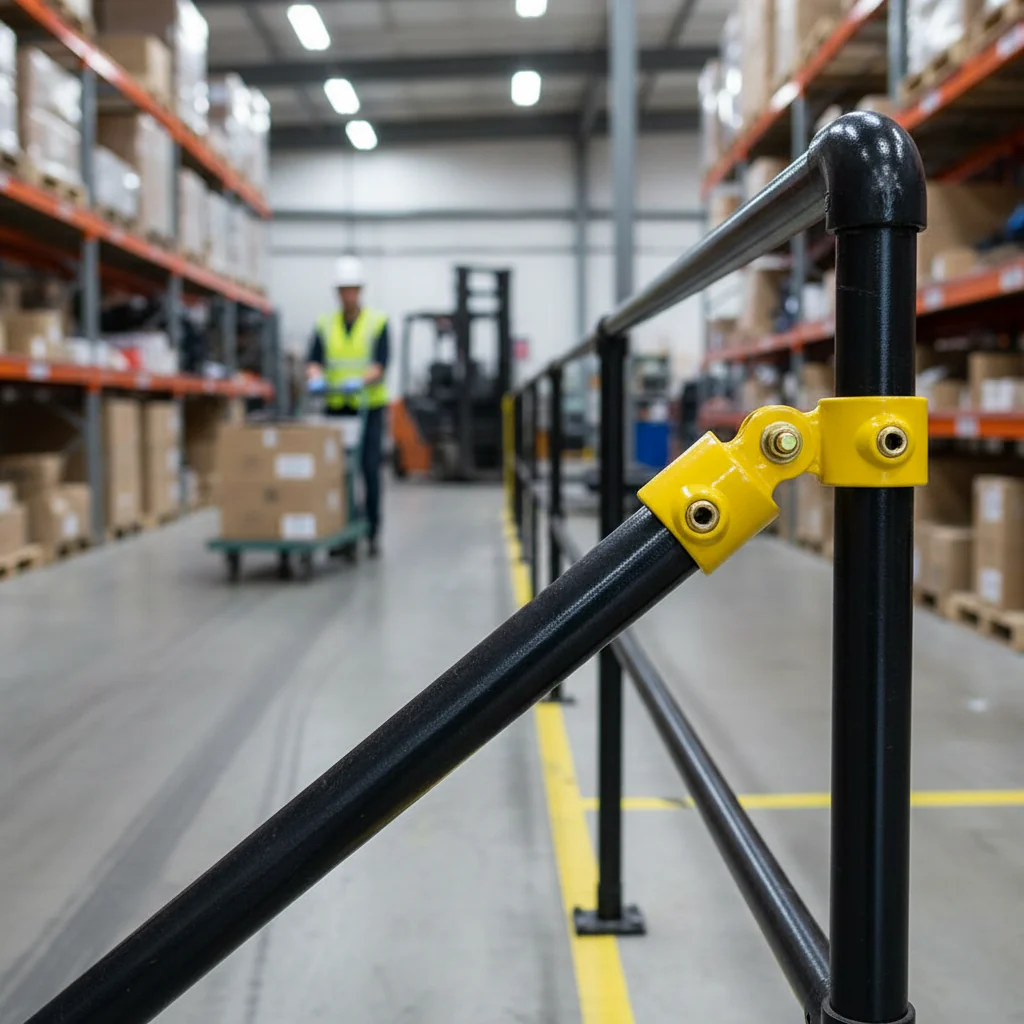 Premium Single Swivel Socket Key Clamp for 48.3mm Tube - Yellow Powder Coated Finish for Internal Use - Image 2