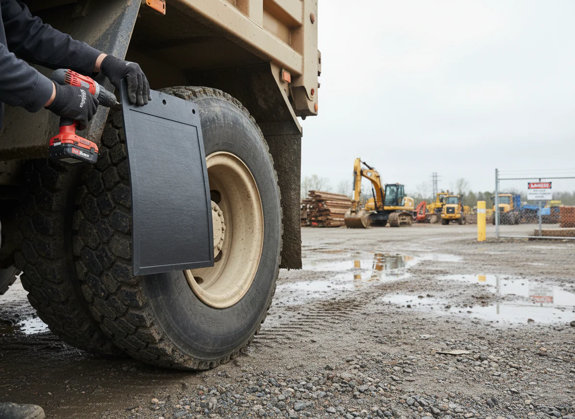 Premium Tapered Rubber Mud Flap 150mm x 250mm with Custom Print Area - High-Quality Professional Grade for Industrial and Commercial Applications