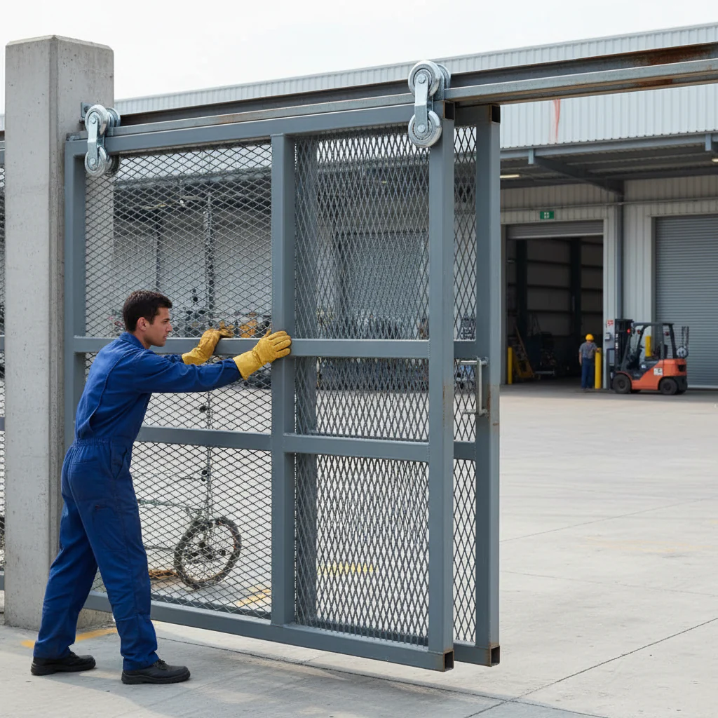 Premium Single Trolley Gate Wheel Carriage - Galvanised Steel with 42mm Diameter Wheels and M12 Threaded Bar for Smooth Operation - Image 2