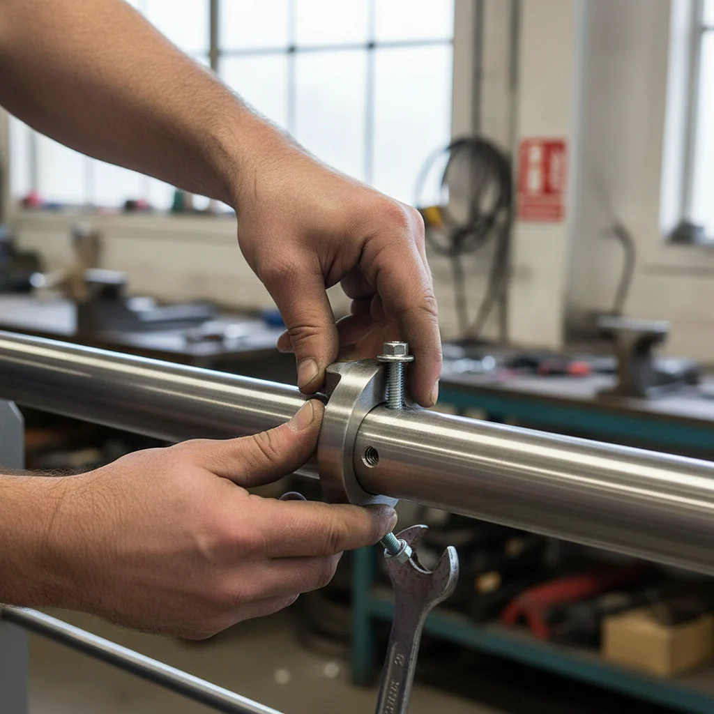 Premium Tube Saddle for 48.3 x 2.0mm Tube with M8 Screw Compatibility in 316 Stainless Steel