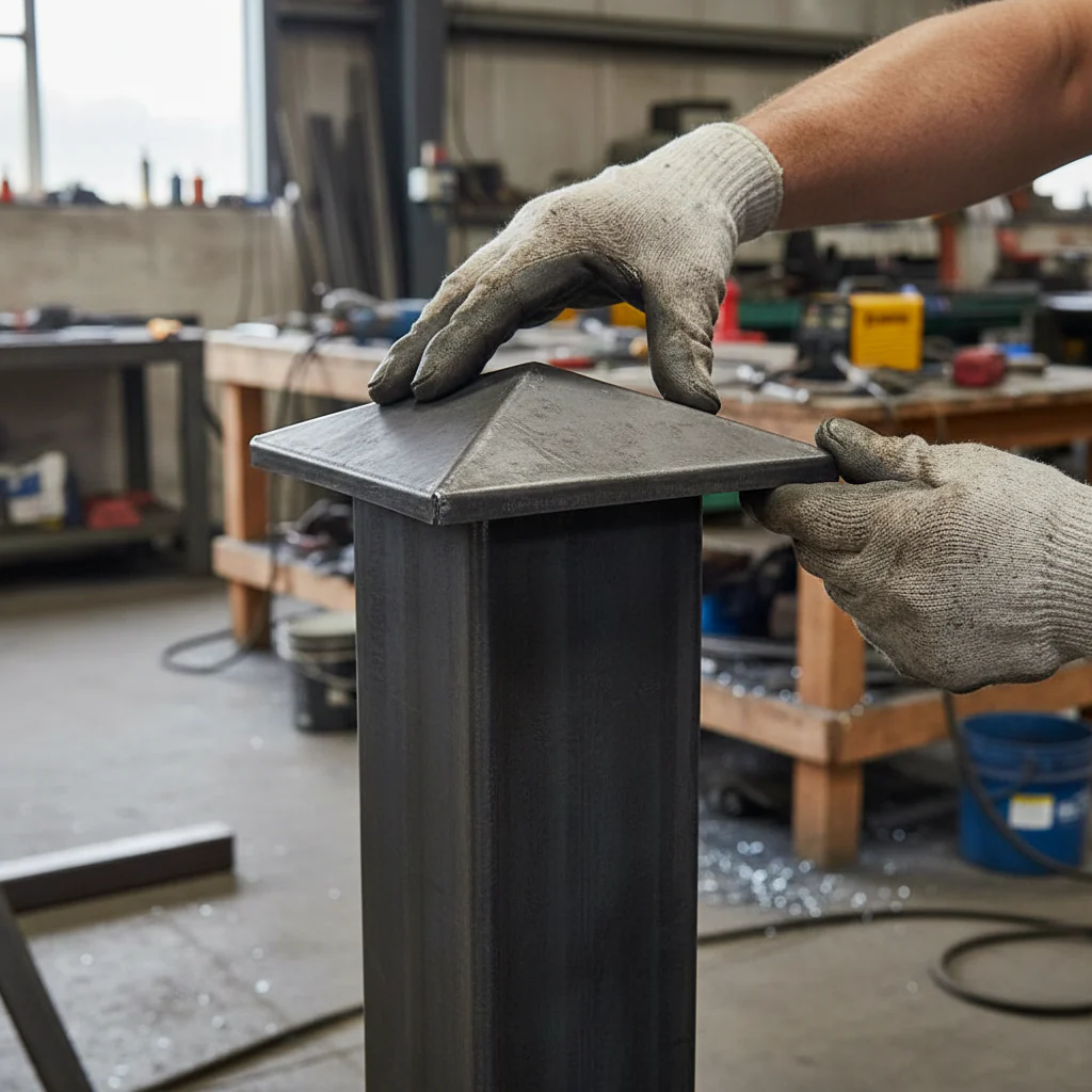 Premium Tube Top with Flange for 150mm x 150mm Box Section - Heavy Duty Construction