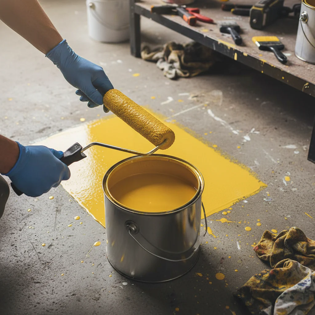 Premium Yellow High Build Vinyl Paint 5L - Non-Drip, Quick Drying, Chemical Resistant Finish for Exterior Use