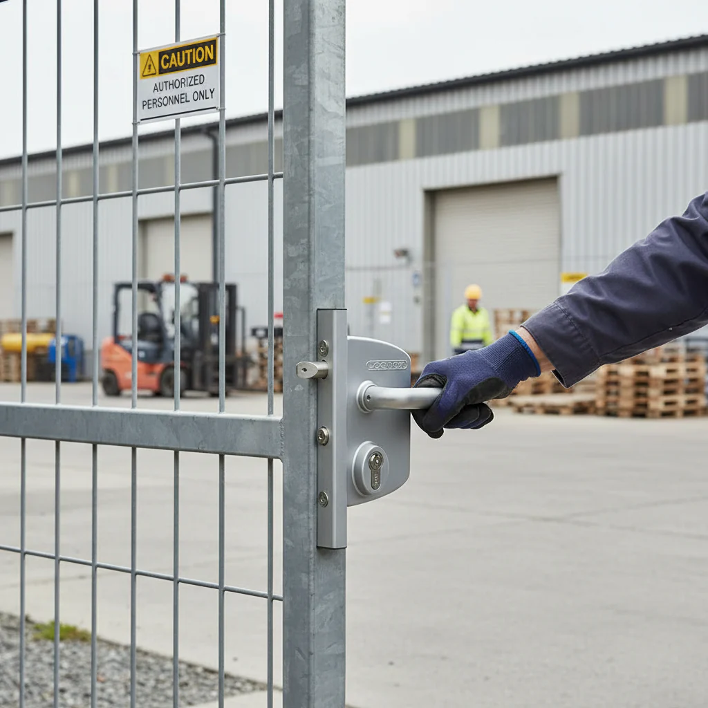 Professional Industrial Gate Lock with Self-Latching Bolt for 10-30mm Sections, Stainless Steel Mechanism, and Easy Installation - Image 2