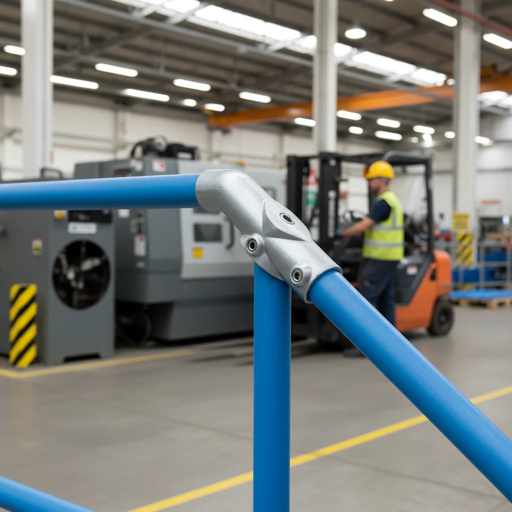 Professional Long Slope Tee Connector for 48.3mm Tube, 11-29° Angled Design for Secure Rail Connections - Image 2