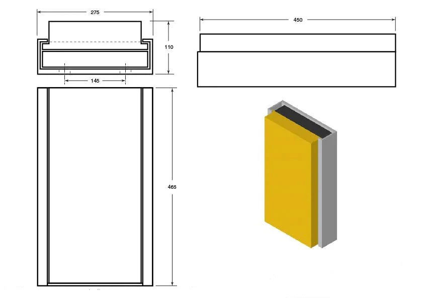 Rubber & Steel Dock Bumper with Fixings 465 x 275 x 110mm - Image 5