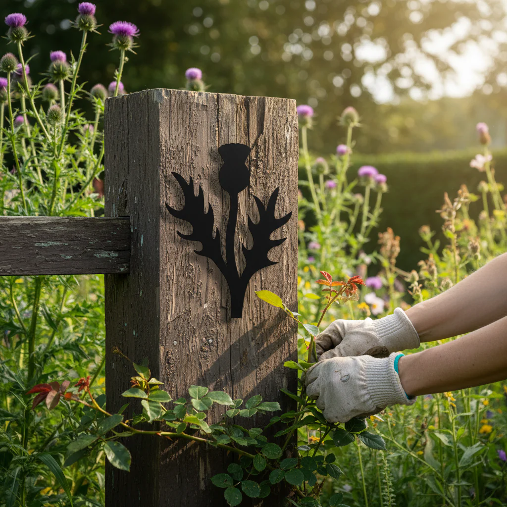 Premium Scottish Thistle Silhouette Artwork - Approx 170 x 210mm for Home Decor - High-Quality Professional Grade for Industrial and Commercial App...