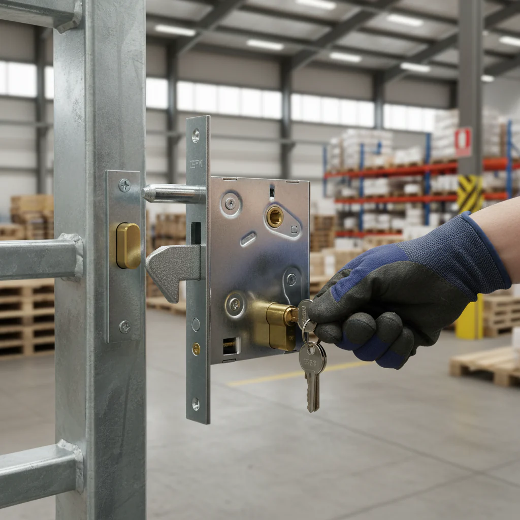 Premium Sliding Gate Lock 130mm x 100mm with Key Access and Handle Operation for Enhanced Security