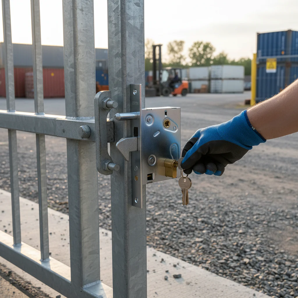 Premium Sliding Gate Lock 130mm x 100mm with Key Access and Handle Operation for Enhanced Security - Image 2