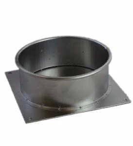 Galvanised Steel Slip Duct Fixing Plate – Solid or Open Centre – Secure Ducting to Floor or Wall – Industrial Ventilation Fitting - Image 2
