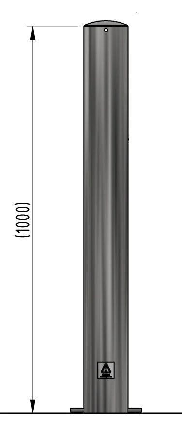 Plain Round Stainless Steel Security Bollard – 1000 mm Above Ground (Ø 48–204 mm) - Image 7