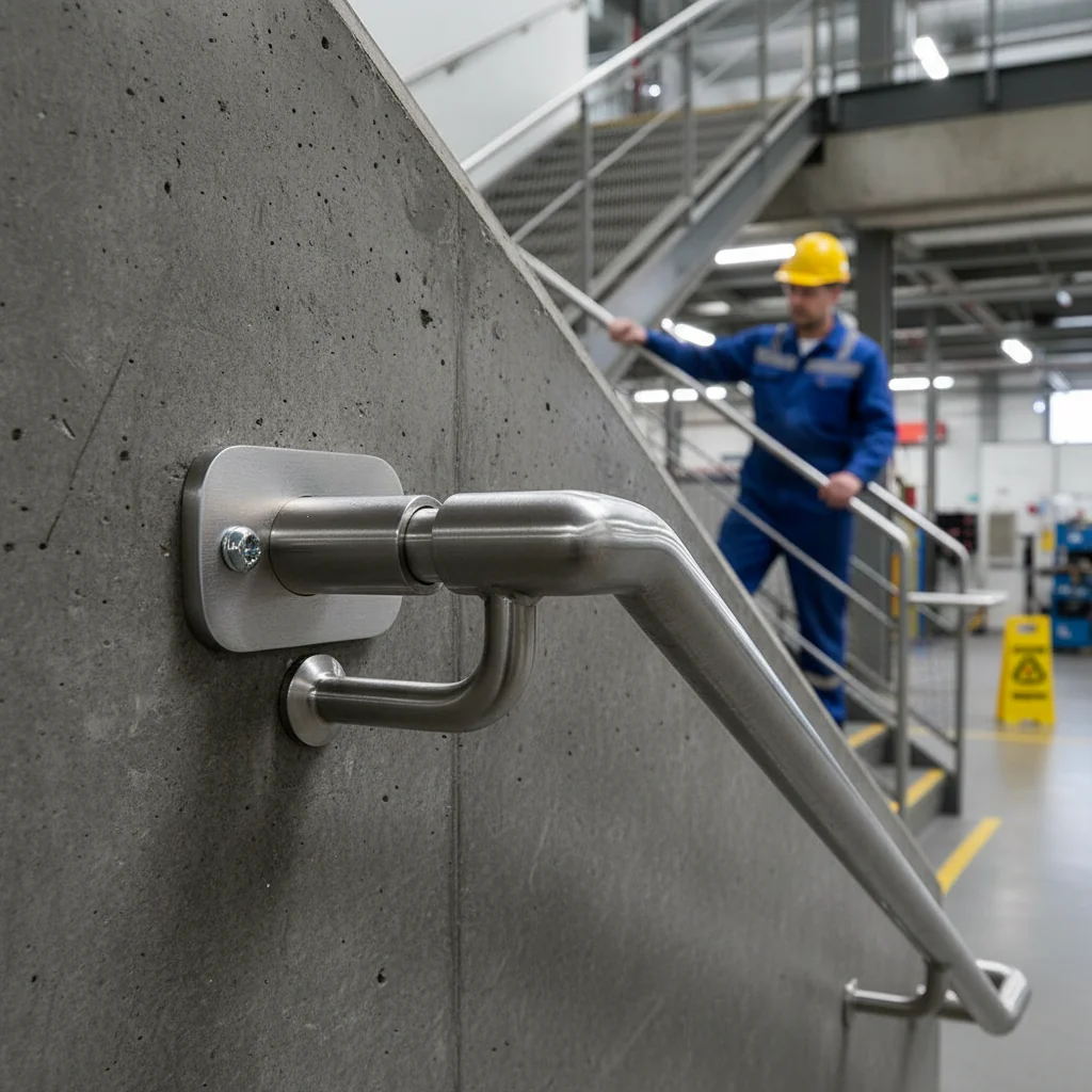 Premium Straight Handrail Support Plate for 48.3mm Tube - 316 Stainless Steel with Satin Finish - Image 2