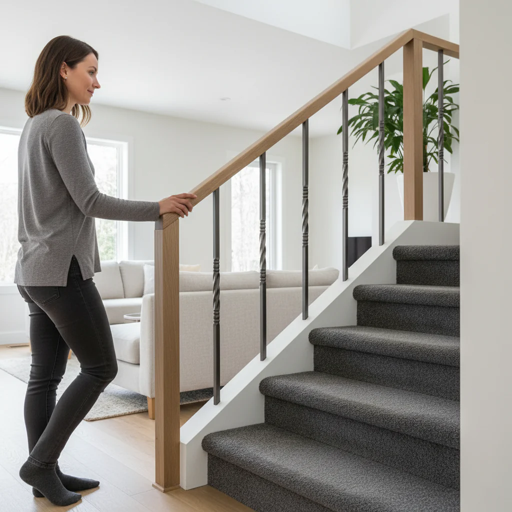 Premium Twisted Hollow Newel Post 1200mm - 40mm Square Hollow Section with 1.5mm Wall Thickness for Enhanced Stability - Image 2