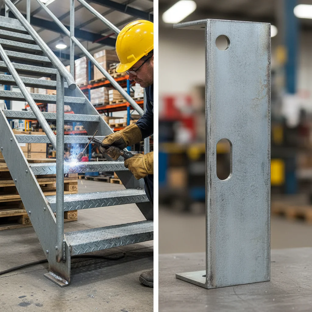 Premium Weld-On End Plate for Heavy Duty Stair Tread 288 x 65 x 5mm - High-Quality Professional Grade for Industrial and Commercial Applications