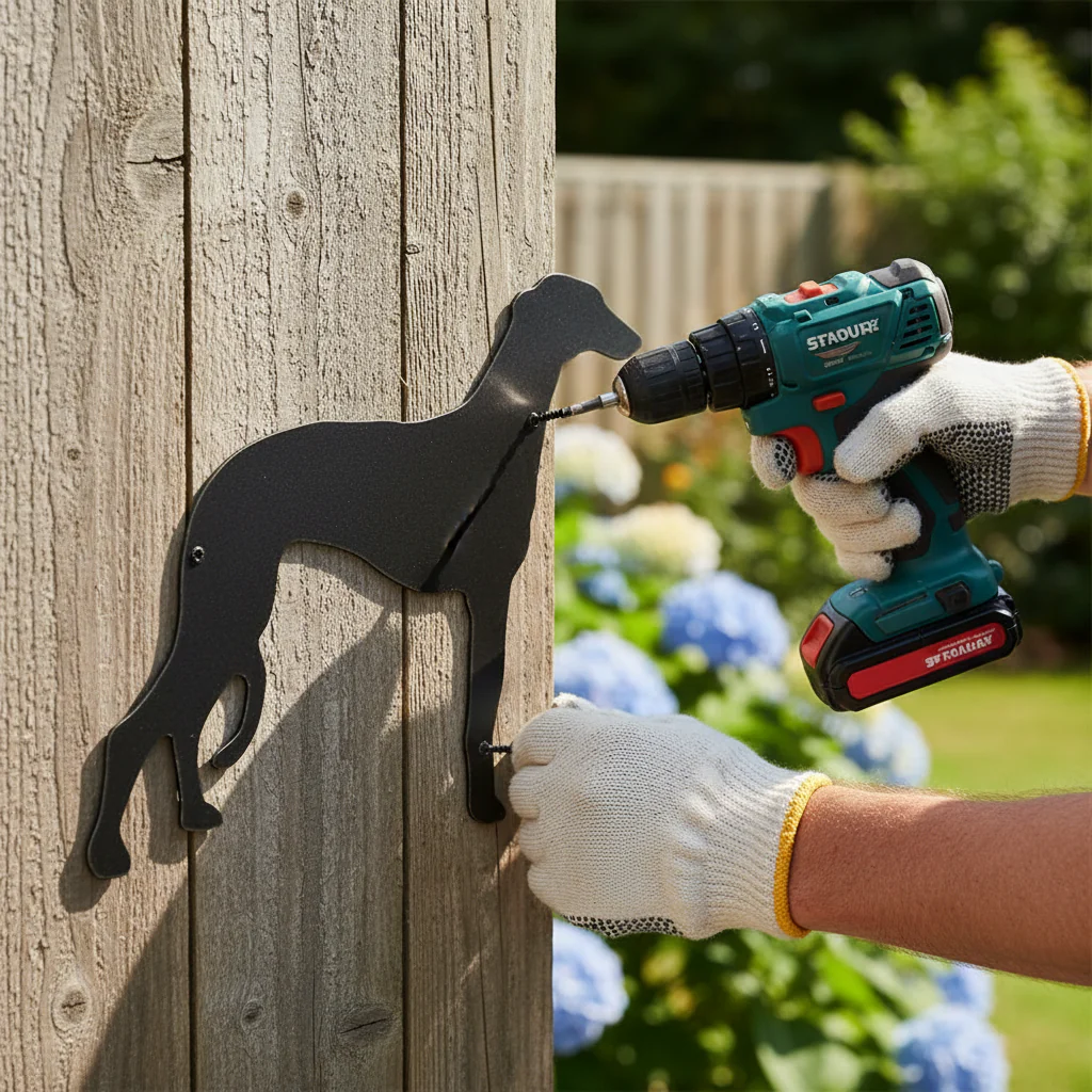 Premium Whippet Silhouette 240 x 215mm - High-Quality Decorative Wall Art - High-Quality Professional Grade for Industrial and Commercial Applications